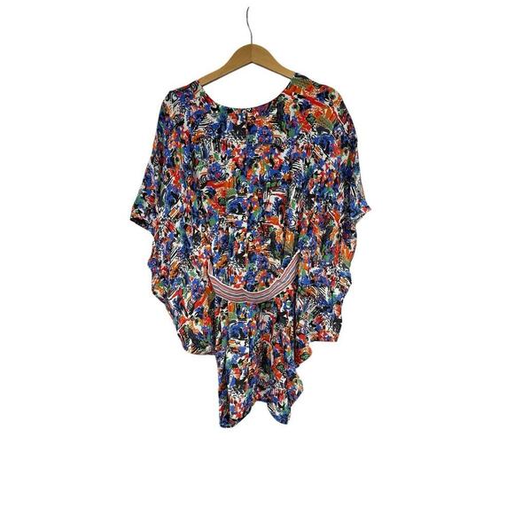 M Missoni 100% Silk Printed Kimono Belted Tunic Top Coverup Size Large New - Picture 3 of 10